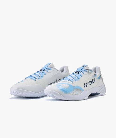 Yonex Power Cushion Cascade Accel 2 WIDE (White/Light Blue) Badminton Shoe