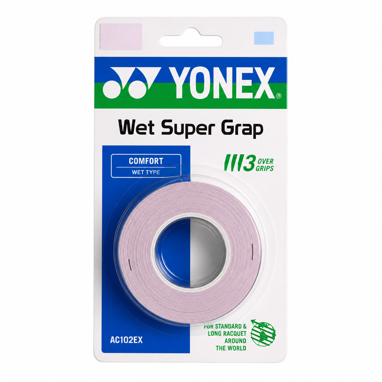Yonex AC102EX Overgrip (3 in 1) Mist Pink