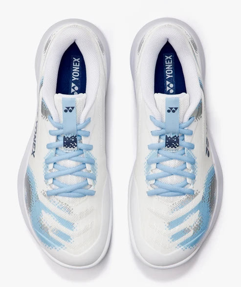 Yonex Power Cushion Cascade Accel 2 WIDE (White/Light Blue) Badminton Shoe