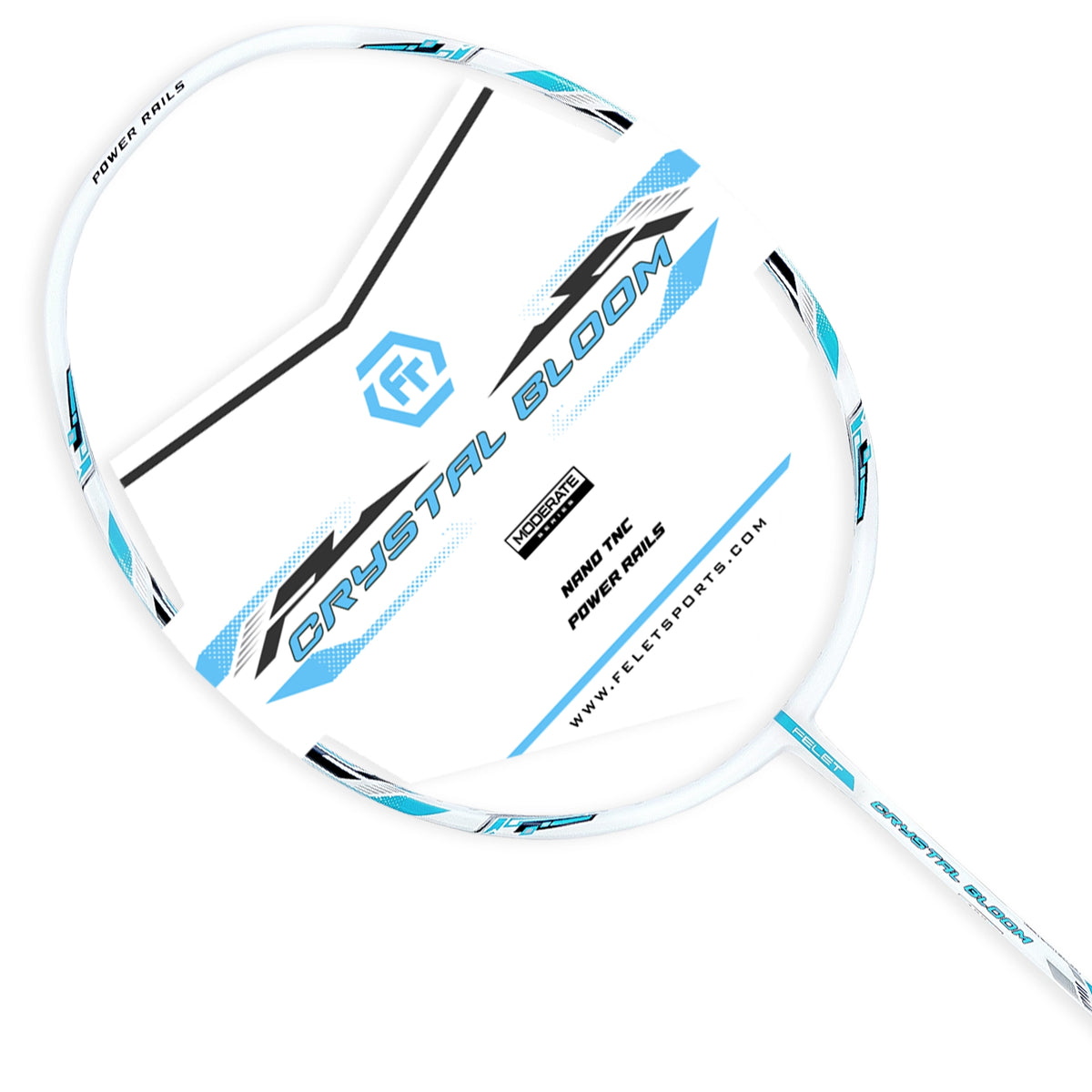 Felet Crystal Bloom White/Blue (4U) Badminton Racket