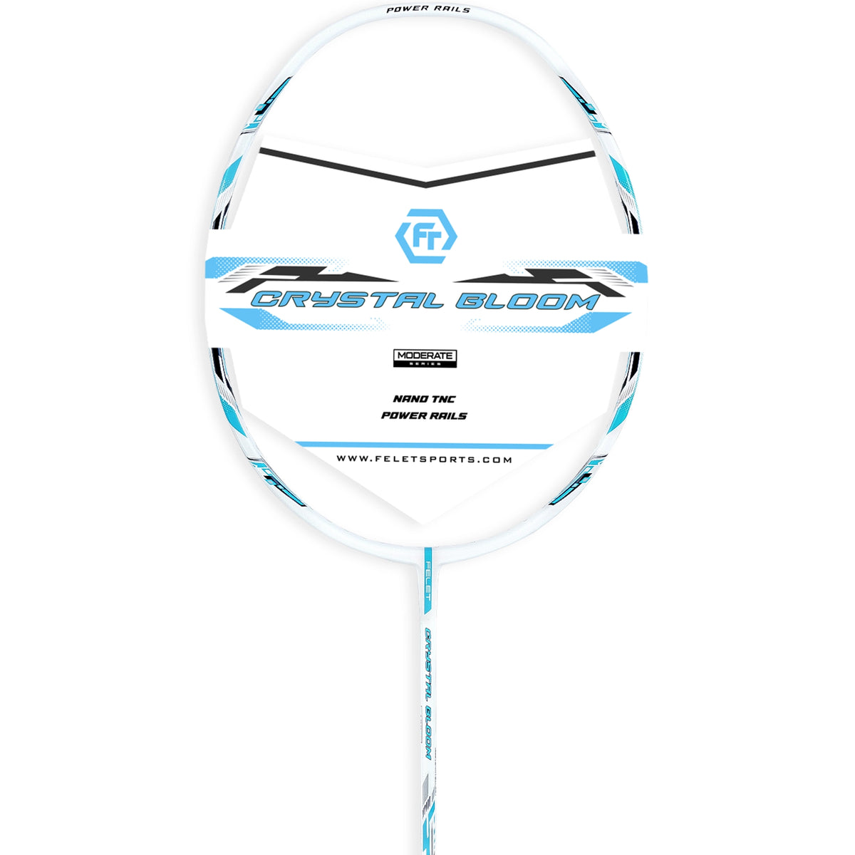 Felet Crystal Bloom White/Blue (4U) Badminton Racket