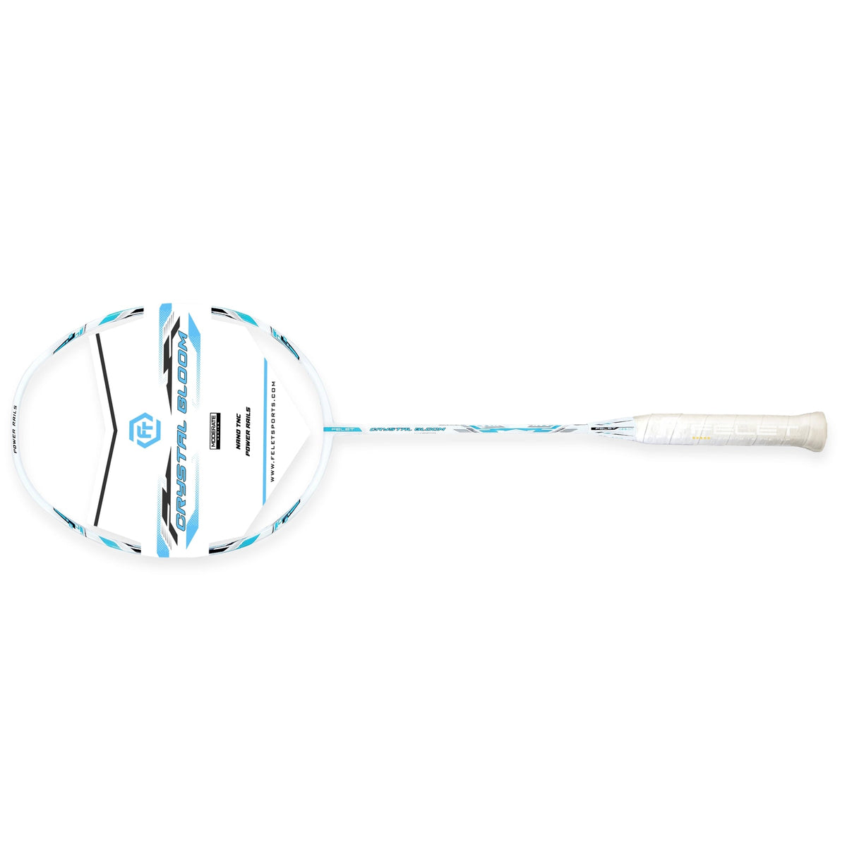 Felet Crystal Bloom White/Blue (4U) Badminton Racket
