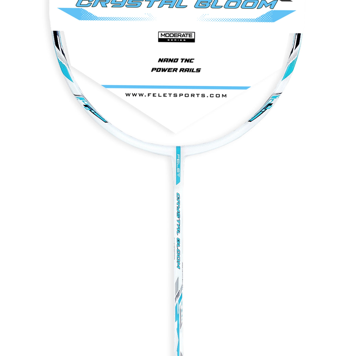 Felet Crystal Bloom White/Blue (4U) Badminton Racket
