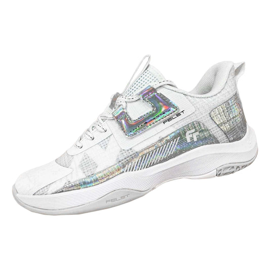 Felet Flash Pro Limited Edition Badminton Shoe (White Chrome)