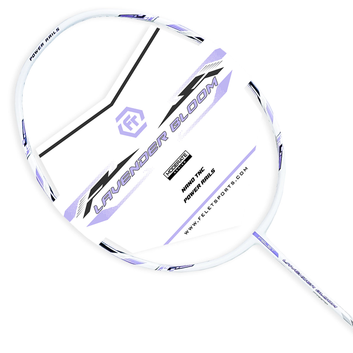 Felet Lavender Bloom White/Purple (4U) Badminton Racket