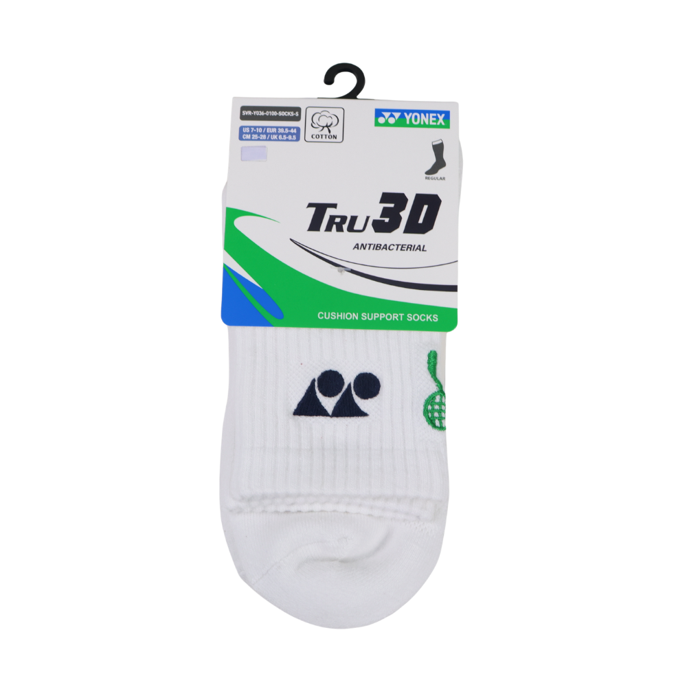 Yonex Men's Socks Y036-0100 White (Racket)