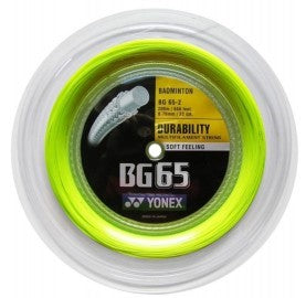 Yonex BG65 200m Reel (Yellow) Badminton String